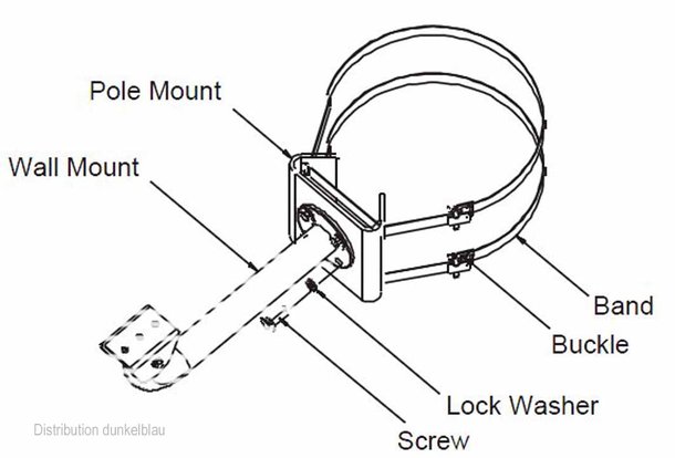 LTC9213/01 Mastmontage Adapter Bosch Videoüberwachung