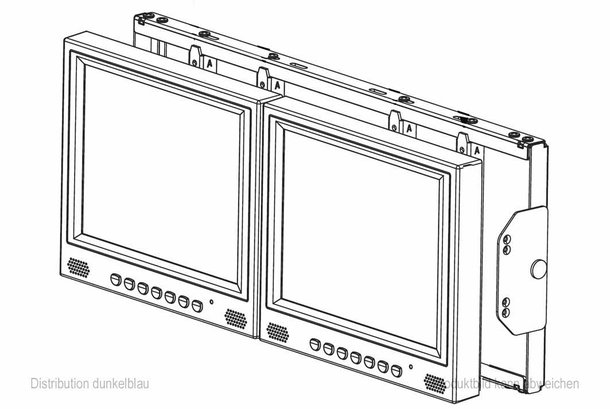 UMM-LCDUB-RM 19-Montageset für LCD-Monitore Bosch Videoüberwachung